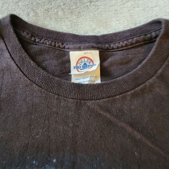 Delta Pro Weight Black Short Sleeve Tshirt With Space Cats Graphics Size Large - Picture 7 of 10